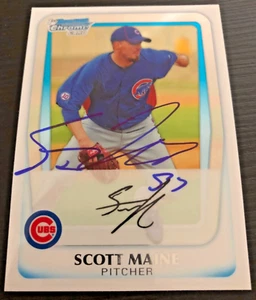 Scott Maine - 2011 Bowman Chrome Prospects RC Signed Autograph Auto Card #BCP206 - Picture 1 of 1