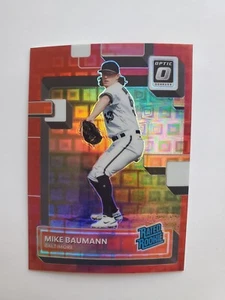 2022 Donruss Optic Baseball Mike Baumann Red Pandora 63/99 Rated Rookie Orioles - Picture 1 of 2