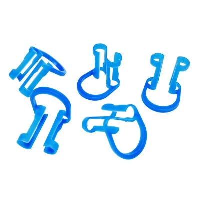 100Pcs Dental Disposable Cotton Roll Holder Blue Teeth Clip Holders - Image 1 of 4