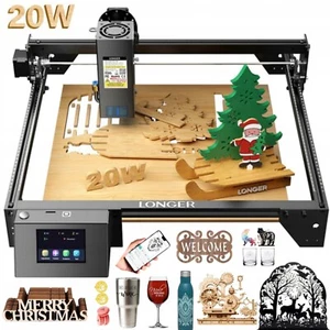 Longer 20W Lasergravur Schneidemaschine Cutter 120W für Holz Lasergravierer NEU - Bild 1 von 15