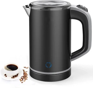 Small Electric Kettles,0.8L Portable Travel Kettle with Double Wall Travel Mini - Picture 1 of 4