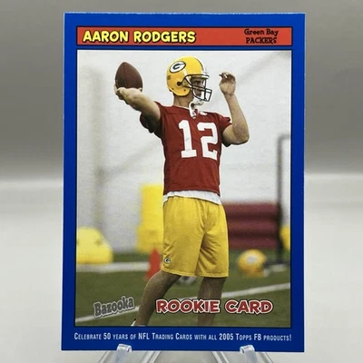 2005 Aaron Rodgers Topps Bazooka #190 Blue Rookie Card RC - Image 1 of 3
