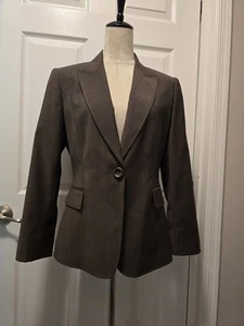 Tahari Arthur S. Levine Flared Pants Brown Suit 8P - Picture 1 of 12