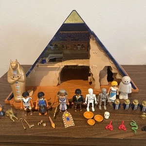 Playmobil 5386 Pharaoh's Pyramid Playset ALMOST Complete Vintage 40+ Pieces Geo - Picture 1 of 16