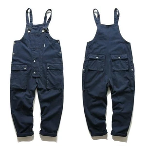 Hombres Jóvenes Multi-bolsillo Informal Suelto Mono Carga Pantalones Tirantes Pantalones Talla - Imagen 1 de 14