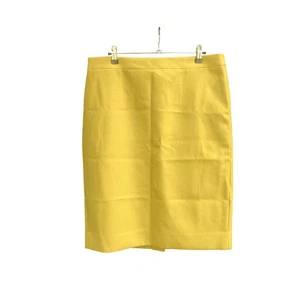 Gonna J Crew donna 12 lana gialla n.2 foderata a matita zip posteriore classica carriera - Foto 1 di 13