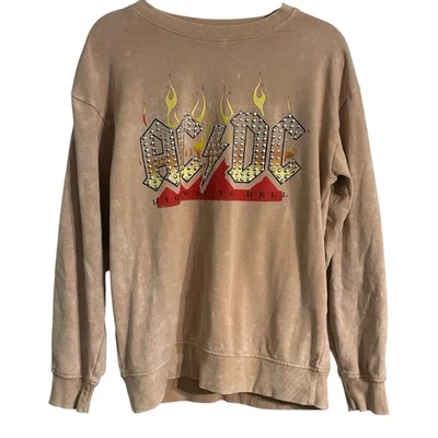 Sudadera para mujer AC/DC adornada Peach Highway To Hell talla L Foto 1 de 4