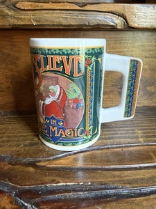 Vintage 1997 'Believe in the Magic' Santa 16oz Coffee Mug Christmas Old World - Picture 1 of 8