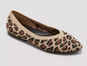 Women's Claire Knit Washable Ballet Flats Light Brown - A New Day - SIZE 7.5 - Picture 1 of 4