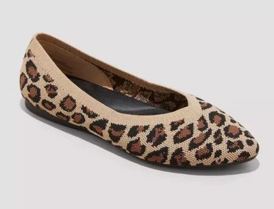 Women's Claire Knit Washable Ballet Flats Light Brown - A New Day - SIZE 7.5 - Image 1 of 4