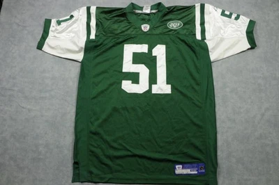 New York Jets Jersey Mens 50 Green NFL Football Reebok Jonathan Vilma Stitched - Image 1 of 4