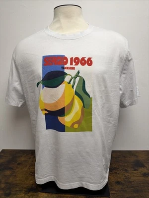 Camisa Sergio Tacchini Para Hombre 2XL Blanca Gráfica “1966 Limones” Manga Corta Algodón Foto 1 de 4