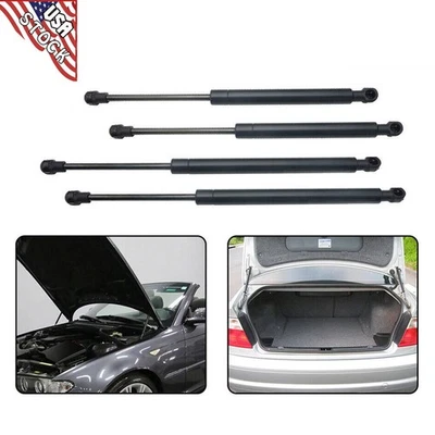 Para BMW BMW E46 Serie 3 323i 325i 330Ci 4 Piezas Capó Delantero y Maletero Trasero Puntales Gas Foto 1 de 4