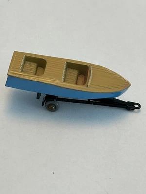 Matchbox Lesney Meteor bote deportivo y remolque n.º 48A emitido 1958 Foto 1 de 4