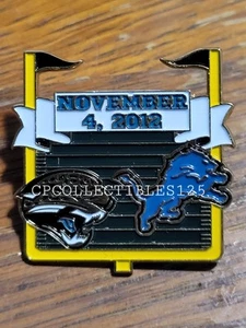Jacksonville Jaguars VS Detroit Lions Game day Pin 11/4/2012 NO PACKAGE - Picture 1 of 1
