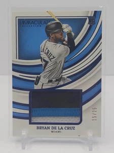 Bryan de la Cruz 2022 Immaculate Rookie 3 Color Prime Patch! #15/25! RC! - Bild 1 von 2