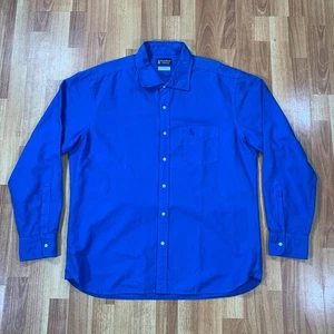 Psycho Bunny Shirt Mens 2XL Blue Long Sleeve Button Up - Picture 1 of 9