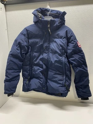 Canada Goose Mens Wyndham Streamline Water-Repellent Parka Coat Size L Navy - Image 1 of 4