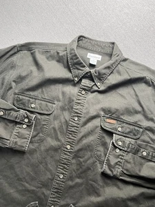 Camisa Carhartt Para Hombre 3XL Verde Lona Ropa de Trabajo Pesada S09MOS De Colección - Imagen 1 de 14