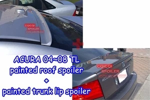 Painted 2004~2008 ACURA TL Sedan roof spoiler + trunk lip spoiler All Color ◎ - Picture 1 of 3