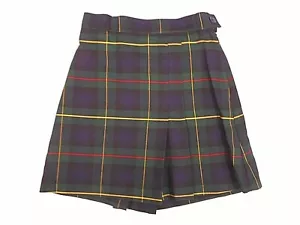 Girls R/K Multi-Color Plaid Box Pleat Uniform Skort Reg. &plus Sizes 4 - 7 1/2 - Picture 1 of 6