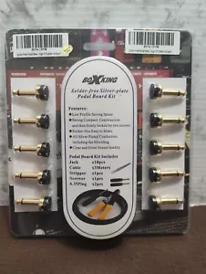 Solder Free Silver Plate Pedal Board Cable Kit 10' Cable By:BoxKing - Picture 1 of 2