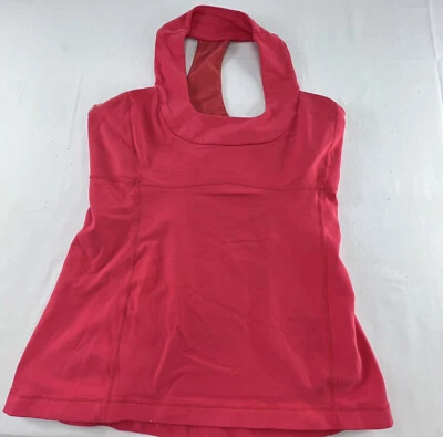 Lululemon 女式粉色剃刀网眼口音运动运动服背心 8 码 — 第 1/4 张图片