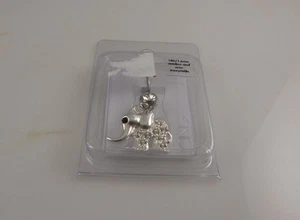 anello ombelico portafortuna tronco elefante, piercing, body jewelry cristallo bling - Foto 1 di 3
