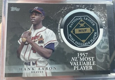 Hank Aaron 2023 Topps Update MVP Commemorative Medallion - Image 1 of 2