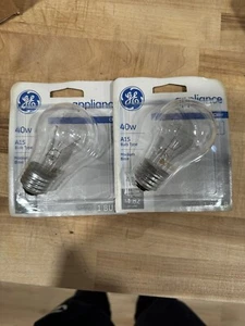 2 pk GE 40-Watt A-15 Appliance Light Bulbs with Medium Base - 415 Lumens - Picture 1 of 1