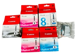 6 x Canon CLI-8 Ink - 1x Black 2x Magenta 3x Cyan - PIXMA Sealed - PLEASE READ - Picture 1 of 7