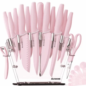 21-Piece Knife Set, German Stainless Steel Kitchen Knives Sets with Acrylic - Picture 1 of 3