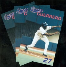 1990's VLADIMIR GUERRERO MONTREAL EXPOS MLB BASEBALL POST CARD LOT (3)