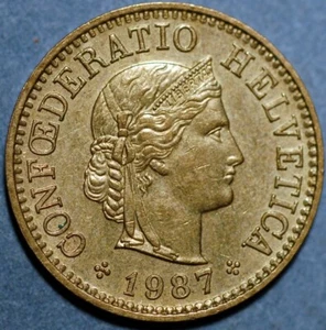 Switzerland 5 Rappen 1987 KM# 26c - Picture 1 of 2