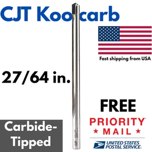 NEW KOOLCARB CJT CARBIDE TIP DRILL 27/64 Coolant Fed Straight 17004219 .4219 - Picture 1 of 13