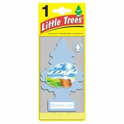 Little Trees Summer Linen Car Air Freshener  hanging Car Freshner Corp Pack 24 - Image 1 of 2