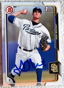 San Diego Padres Jacob Nix Signed 2015 Bowman Draft Auto Card - Imagen 1 de 1