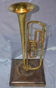 Unique Steampunk Antique Trumpet Electric Table Lamp Conversion - Picture 1 of 18