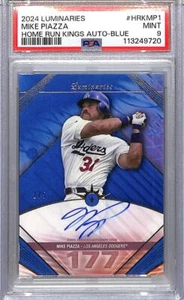 2024 Topps Luminaries Home Run Kings Blue #HRK-MP1 Mike Piazza PSA 9 MINT Auto 2 - Bild 1 von 2