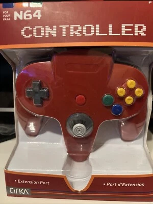 NEW CIRKA Solid Red Controller Control Pad Gamepad  for N64 Nintendo 64 - Image 1 of 2