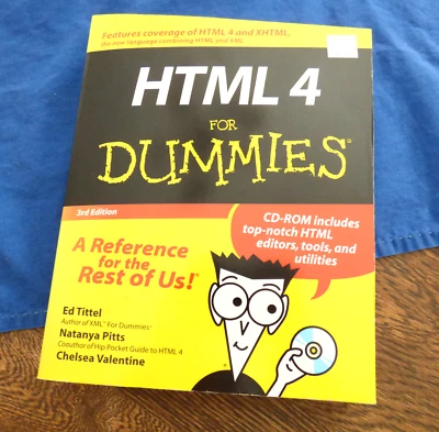 HTML 4 For Dummies, Quick Reference, 3rd Edition, Paperback Book, Cd-Rom Editor - Image 1 of 4