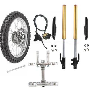 Front Forks End Triple Disc Brake Kit 14" Wheel 60/100-14 Tire Pit Bike CRF XR70 - Imagen 1 de 10