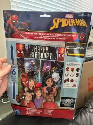 SPIDER-MAN Palmeado Maravilla ESCENA SETTER con ATREZZOS ~ Suministros para Fiesta de Cumpleaños Decoración Foto 1 de 2