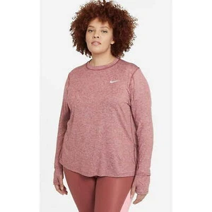 Nike Element reflektierendes Crew-Laufoberteil für Damen – rot meliert – Übergröße 2X - Bild 1 von 7