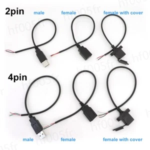 5v USB A type male female Extension wire Cable Connector 2/4Pin DIY Adapter - Picture 1 of 16