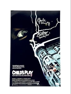Child s Play Chucky Cast signiert 12x18 Filmplakat JSA COA Ed Gale Edan Gross 🔪 - Bild 1 von 4