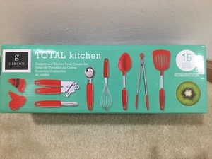 GIBSON HOME 15 Pezzi ROSSO Gadget e Utensili da Cucina Set Combo NUOVO - Foto 1 di 3