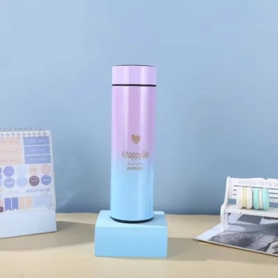 Termo de acero inoxidable 17 oz botella aislada al vacío pantalla LED de temperatura Foto 1 de 4