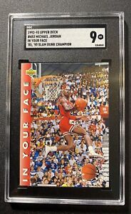1992-93 Upper Deck  #453 Michael Jordan Dunk Champion ERROR card - Grade 9 MINT