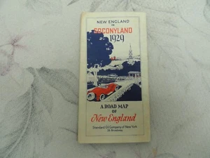 1929 New England in Soconyland Road Map Socony Gasoline - Picture 1 of 13